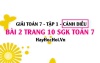 Giải bài 2 trang 10 Toán 7 Tập 1 SGK Cánh Diều